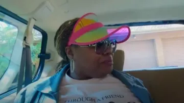 Surkat Plastics Clear Sun Visors worn by Shermona Long as seen in Tiffany Haddish Goes Off (S01E04)