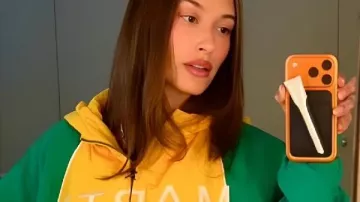 Chaqueta Marty Supreme de Hailey Bieber vista en Marty Supreme