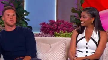 Tia Dorraine Born to Run Cropped Tailored Waistcoat worn by Taylor Rooks as seen in The Jennifer Hudson Show on November 7, 2025