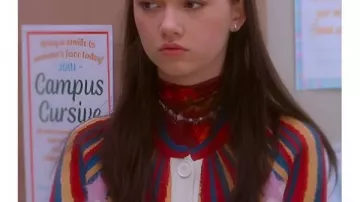 Ruby Marino Electric Bloom 2025 Star Print Cardigan worn by Tulip (Ruby Marino) in Electric Bloom (S01)