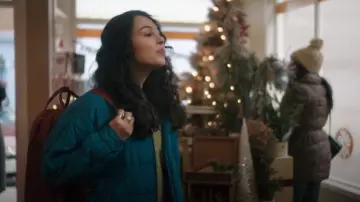 Free People Pippa Packable Puffer Jacket worn by Violet Wilner (Sierra Marilyn Riley) as seen in Mistletoe Murders (S02E01)