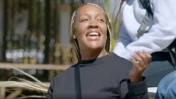 Nike One Relaxed Dri FIT Long Sleeve Crewneck Top worn by Selena Martin as seen in Tiffany Haddish Goes Off (S01E05)