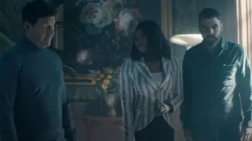 Smythe Equestrian Blazer worn by Dr. Carol Pierce (Tamberla Perry) as seen in Brilliant Minds (S02E04)