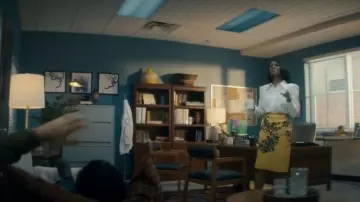 Favorite Daughter The Favorite Satin Slip Skirt worn by Dr. Carol Pierce (Tamberla Perry) as seen in Brilliant Minds (S02E07)