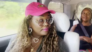 Puma Apparel Pink Classic Golf Beach Walking Adjustable OSFA Hat worn by Shermona Long as seen in Tiffany Haddish Goes Off (S01E06)