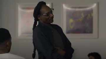 Chrome Hearts Bonennoisseur II Black Silver Eyeglasses worn by Leroy (Snoop Dogg) as seen in Bel-Air (S04E04)