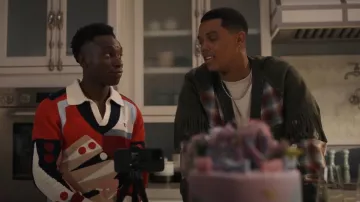 Camisa de flecos a cuadros de Maison Margiela usada por Will Smith (Jabari Banks) vista en Bel-Air (S04E05)