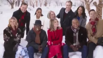 Cinq a Sept Heritage Patch Coat worn by Jenna Bush Hager as seen in Today on December 1, 2025