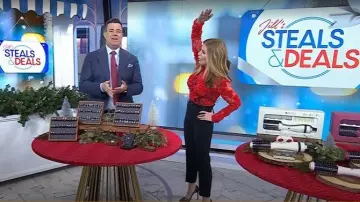 Manolo Blahnik Bb Lace Pointed Toe Pump worn by Jill Martin as seen in Today on December 1, 2025