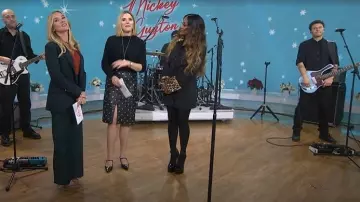 Ronny Kobo Lena Jacket Dress worn by Mickey Guyton as seen in Today on December 1, 2025