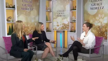 Veronica Beard Anderson Leather Grommet Skirt worn by Jenna Bush Hager as seen in Today with Jenna & Friends on December 1, 2025