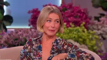 Khaite Goya Printed Silk-Chiffon Shirt worn by Julianne Hough as seen in The Jennifer Hudson Show on November 12, 2025