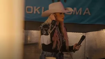 Blusa negra western de mujer H Bar C usada por Billie Jo Jones vista en The Road (S01E05)