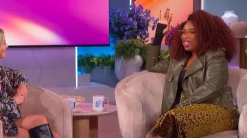 I.N.C. International Concepts Faux-Leather Biker Jacket worn by Jennifer Hudson as seen in The Jennifer Hudson Show on November 12, 2025