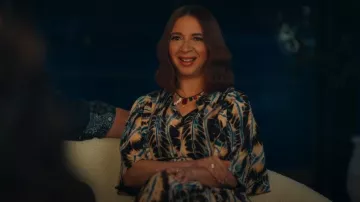 Ulla Johnson Silhouette Silk Crepe de Chine Dress worn by Molly Novak (Maya Rudolph) as seen in Loot (S03E09)