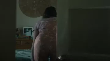 Auden Cloud Knit Modal Short Sleeve Notch Collar Top and Capri Pants Pajama Set worn by Barb Trosper (Lake Bell) as seen in The Chair Company (S01E02)