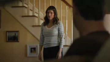 Three Dots Knit 3/4 Sleeve Top worn by Barb Trosper (Lake Bell) as seen in The Chair Company (S01E03)