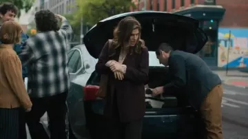 Theory Clairene Coat worn by Barb Trosper (Lake Bell) as seen in The Chair Company (S01E05)