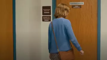 Style & Co Feed Small Crossbody worn by Natalie Trosper (Sophia Lillis) as seen in The Chair Company (S01E07)