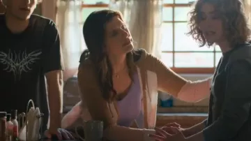 Krush Kandy Chic Dreams Stripe Colorblock Zip-Up Hoodie worn by Barb Trosper (Lake Bell) as seen in The Chair Company (S01E08)