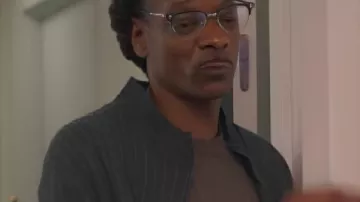 Bel-Air S04 Snoop Dogg Grey Pinstriped Jacket as seen in Bel-Air