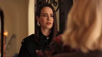Bottega Veneta Large Drop Earrings worn by Carrington Lane (Sarah Paulson) as seen in All's Fair (S01E07)
