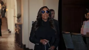 Saint Laurent Silk Tie Neck Blouse worn by Emerald Greene (Niecy Nash) as seen in All's Fair (S01E07)