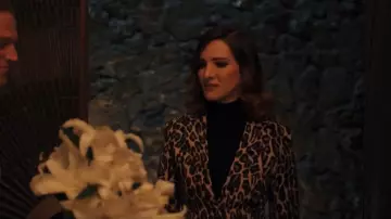 Theory Two Button Leopard Print Blazer worn by Young Juliana (Kaitlyn Cote) as seen in All's Fair (S01E07)