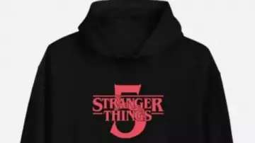 Stranger Things S5 Black Hoodie as seen in Stranger Things (S05)