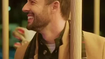 Christmas in Mistletoe 2025 Tom Gipson Coat worn by Zach (Tom Gipson) in Christmas in Mistletoe