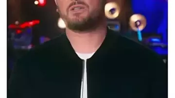 The Voice S28 Michael Bublé Navy Bomber Jacket worn by Self - Coach (Michael Bublé) in The Voice