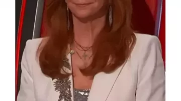 Reba McEntire The Voice S28 Floral Embellished Blazer worn by (Reba McEntire) in The Voice