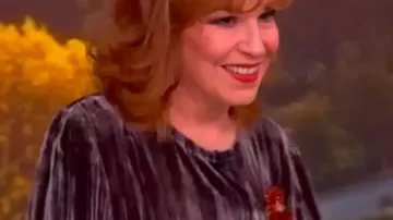 The View 2025 Joy Behar Velvet Top worn by Joy Behar as seen in The View