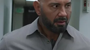Trap House Dave Bautista Camisa gris usada por (Dave Bautista) como se ve en Trap House