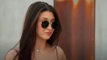 Ray Ban Round Metal Sunglasses worn by Natalie Maguire as seen in Vanderpump Rules (S12E01)