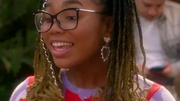 Electric Bloom J’Adore Elizabeth Checkered Hearts Sweater as seen in Electric Bloom (S01)