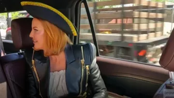 Balmain Zip Leather Jacket in Black worn by Whitney Rose as seen in The Real Housewives of Salt Lake City (S06E12)