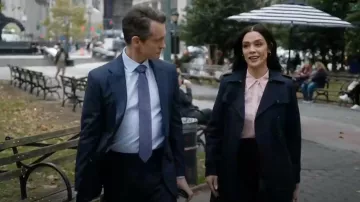 Burberry Double-Breasted Trench Coat worn by Samantha Maroun (Odelya Halevi) as seen in Law & Order (S25E08)