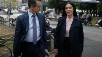 Lafayette 148 New York Scottie Silk Button-Down Blouse worn by Samantha Maroun (Odelya Halevi) as seen in Law & Order (S25E08)
