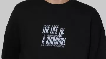 New Heights Travis Kelce The Life Of A Showgirl Sweatshirt of Travis Kelce in New Heights with Jason and Travis Kelce