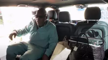 Aqua Eastside Golf Eastside Windbreaker worn by Corey Gamble as seen in The Kardashians (S07E07)