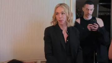 Equipment Essential Silk Shirt worn by Simone Harouche as seen in The Kardashians (S07E07)