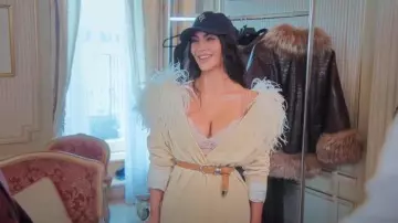 Dehanche Hollyhock Suede worn by Kim Kardashian as seen in The Kardashians (S07E07)