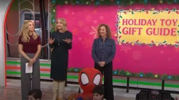 Karl Lagerfeld Paris Collarless Sequin Jacket worn by Laurie Schacht as seen in Today on December 3, 2025