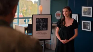 H&M Puff Sleeved Dress worn by Holly Alberg (Dakota Guppy) as seen in Murder in a Small Town (S02E10)