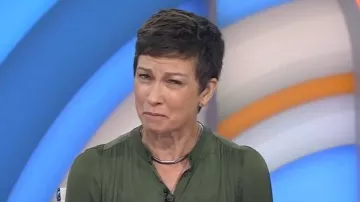 Zadig & Voltaire Pleated Satin Blouse worn by Stephanie Gosk as seen in Today on December 3, 2025