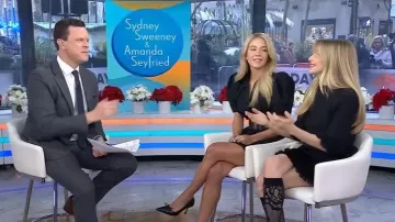 Valentino Garavani Ruffle Trim Crepe Couture Minidress worn by Amanda Seyfried as seen in Today on December 3, 2025