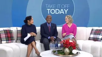 Pull en V en mélange laine Talbots porté par Dylan Dreyer tel que vu dans Today le 3 décembre 2025