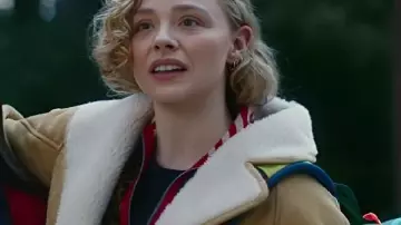 Oh. What. Fun. Chloë Grace Moretz Brown Coat worn by Taylor (Chloë Grace Moretz) as seen in Oh. What. Fun.