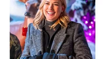 My Secret Santa 2025 Alexandra Breckenridge Coat used by Taylor (Alexandra Breckenridge) as seen in My Secret Santa